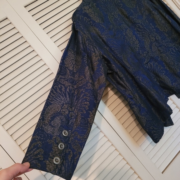 NWOT Navy with black and Grey damask jacket - Picture 13 of 15